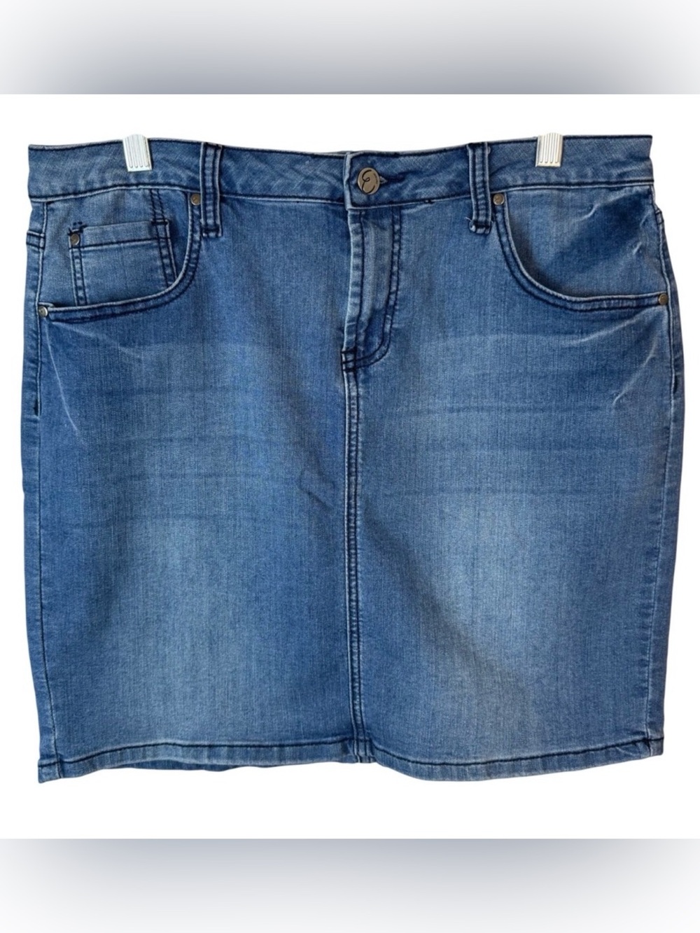 Earl Jeans Blue Denim Mini Skirt